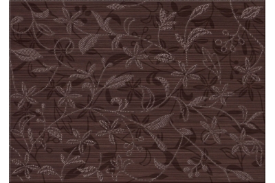 Cersanit Tanaka Brown Inserto Flower dekorcsempe 25x35 cm