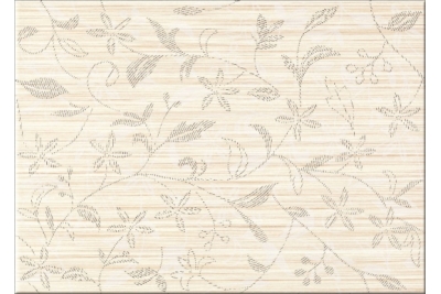 Cersanit Tanaka Cream Inserto Flower dekorcsempe 25x35 cm