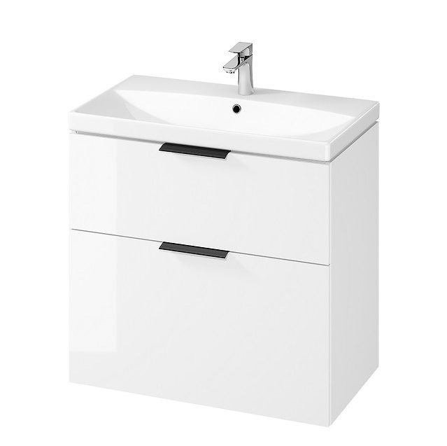 Cersanit City alsószekrény mosdóval 80×45 cm – fényes fehér színben