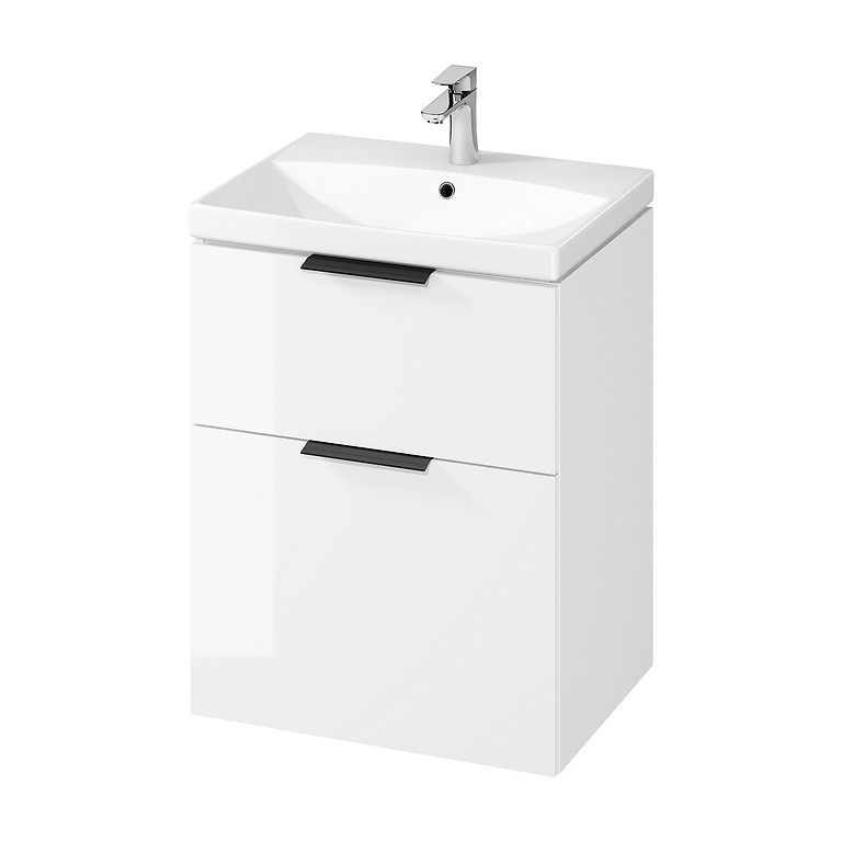 Cersanit City alsószekrény mosdóval 60×45 cm – fényes fehér színben