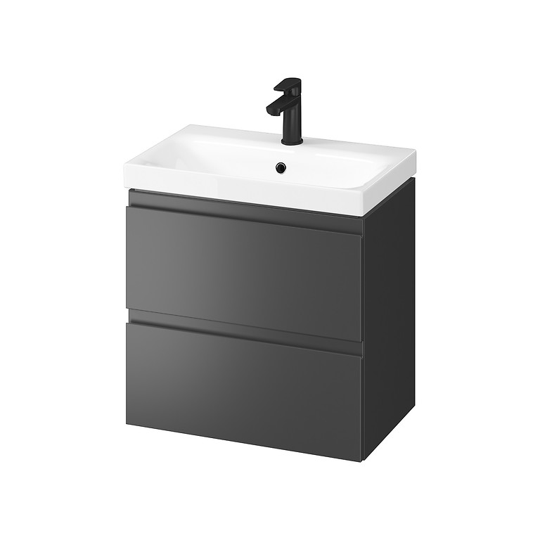 Cersanit Moduo slim szekrény mosdóval antracit 60x38 cm( S801-469-DSM)