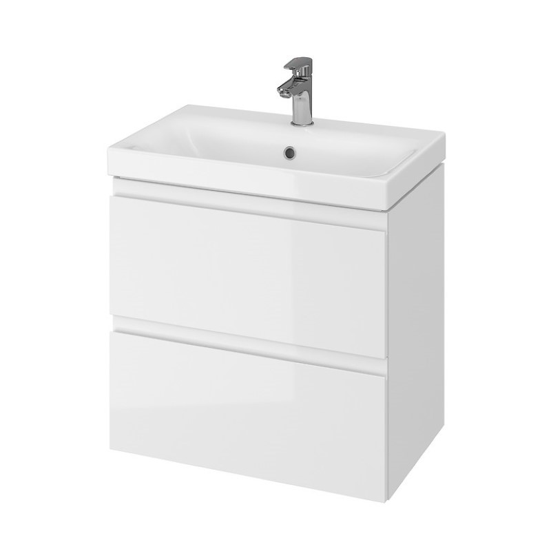 Cersanit Moduo slim alsószekrény mosdóval fényes fehér 60×38 cm (S801-227)