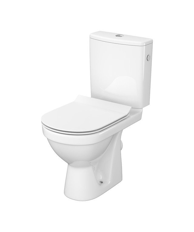 Cersanit Zip Nyitott Peremes Monoblokkos Mélyöblítésű Hátsó Kifolyású WC, Slim Soft Close Ülőkével (K121-011)