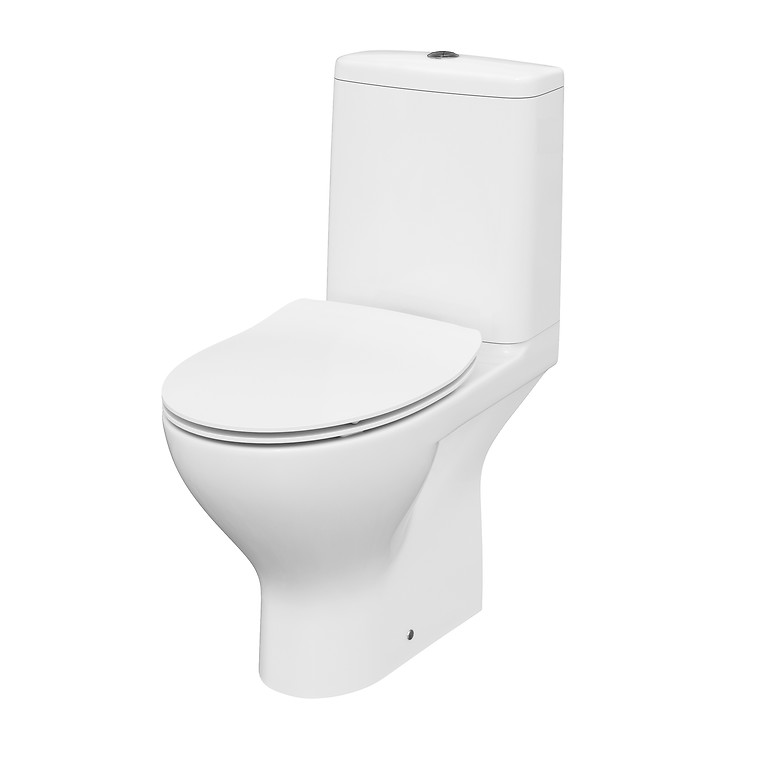 Cersanit Moduo Perem Nélküli Monoblokkos Hátsó Kifolyású WC, Slim Soft Close Ülőkével (K116-032)