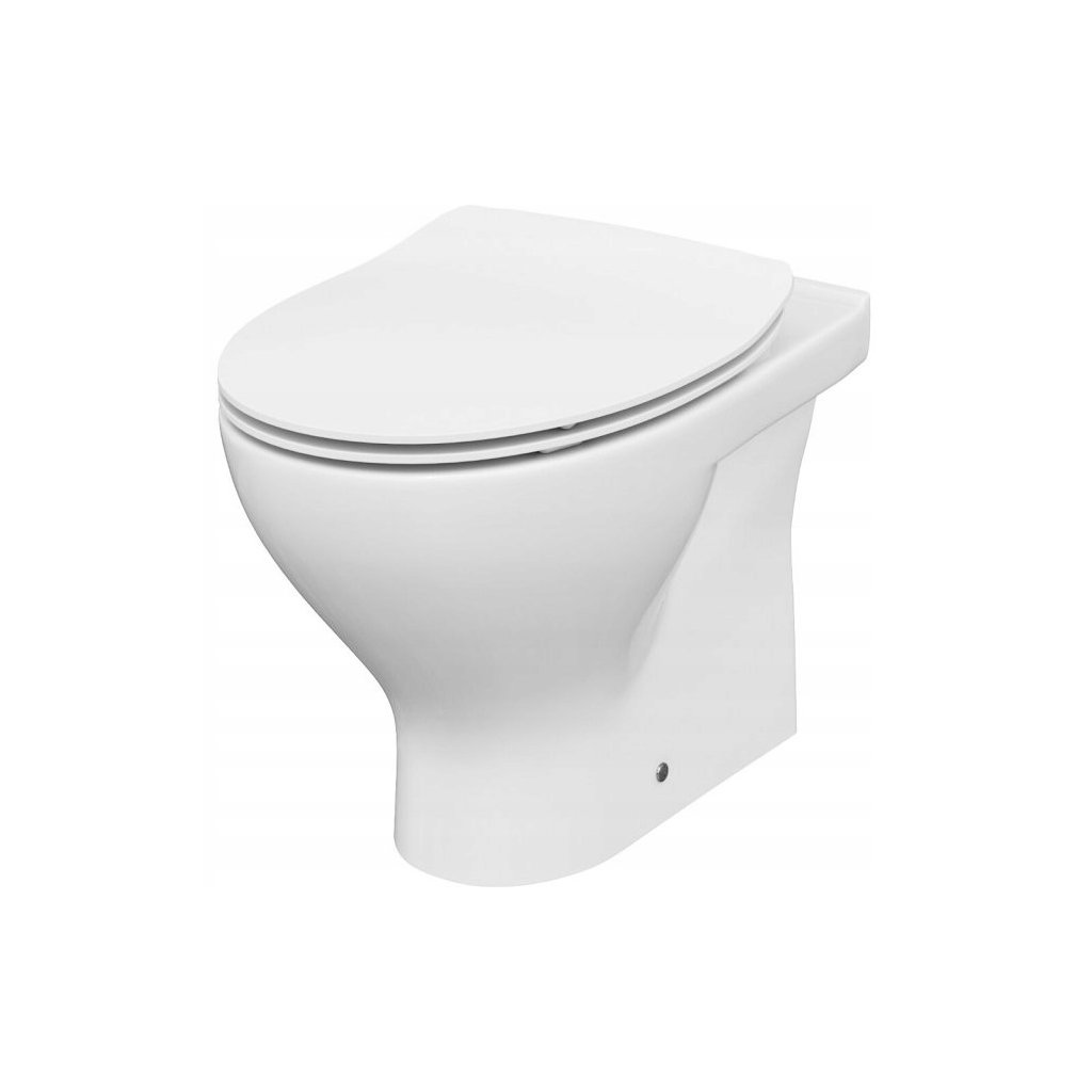 Cersanit Moduo Perem Nélküli Mélyöblítésű Álló WC, Slim Soft Close Ülőkével (S701-265)