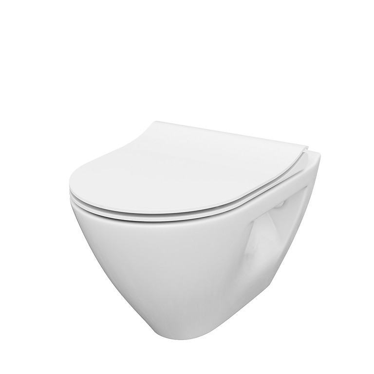 Cersanit Mille Plus Perem Nélküli Mélyöblítésű Fali WC, Slim Soft Close Ülőkével (S701-454)