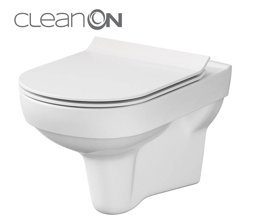 Cersanit City Perem Nélküli Mélyöblítésű Fali WC, Slim Soft Close Ülőkével (K701-143)