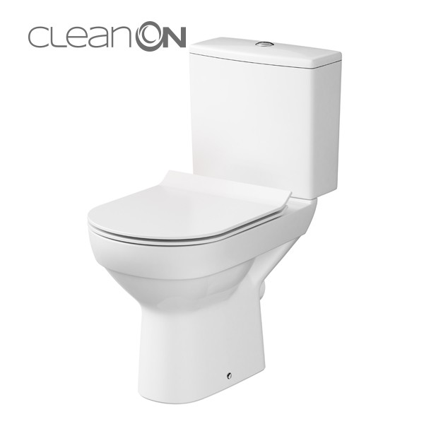 Cersanit City New 011 Perem Nélküli Monoblokkos Mélyöblítésű Hátsó Kifolyású WC, Soft Close Ülőkével (K35-036)