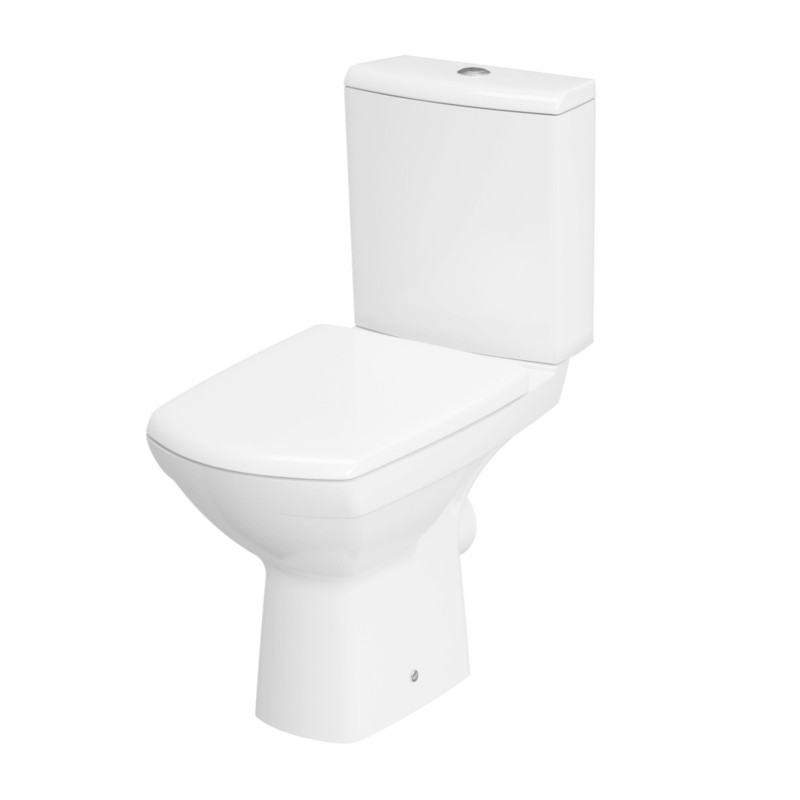 Cersanit Carina 010 Perem Nélküli Monoblokkos Mélyöblítésű Hátsó Kifolyású WC, Soft Close Ülőkével (K31-044)
