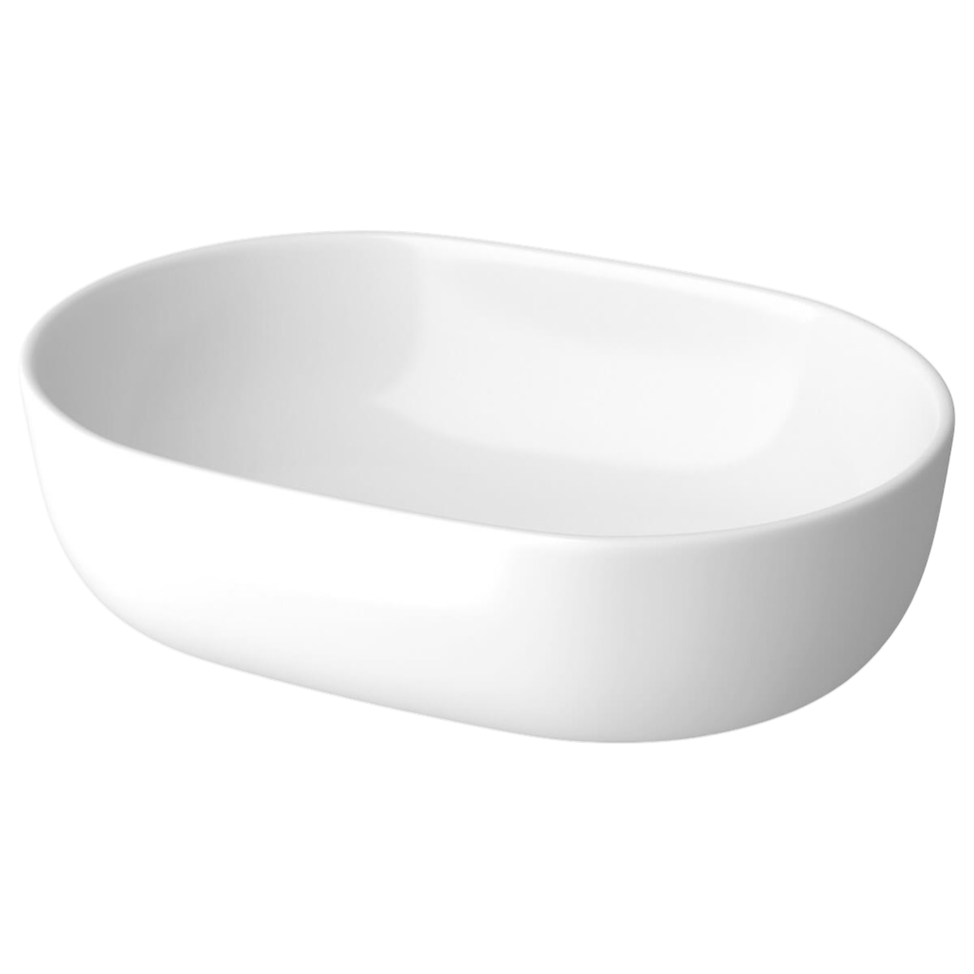 Cersanit Moduo 50×35,5 cm Ovális Pultra Tehető Mosdótál, Fehér, Csaplyuk Nélkül (K116-049)