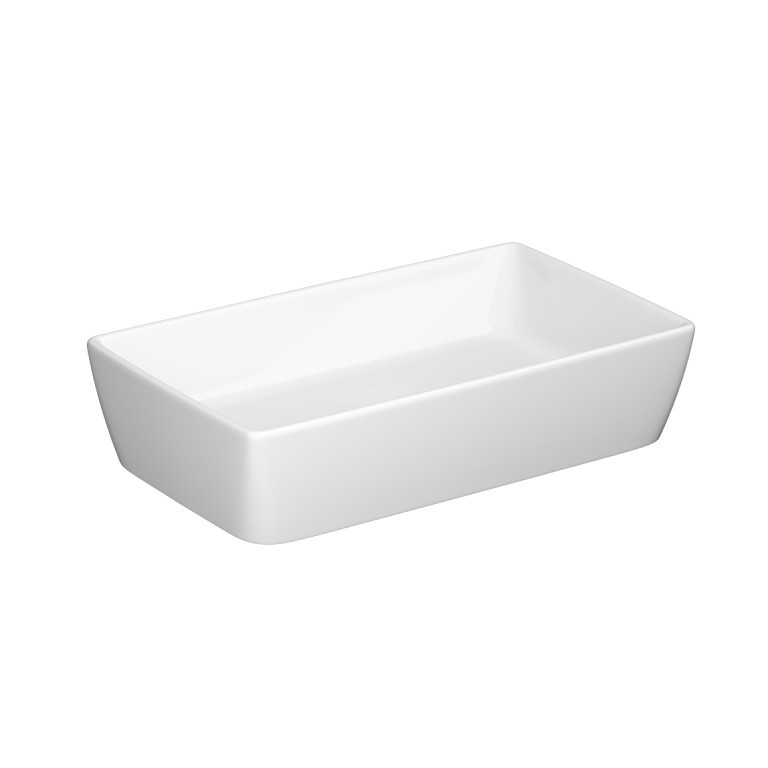 Cersanit City 60,5×36 cm Téglalap Pultra Tehető Mosdó, Fehér, Csaplyuk Nélkül (K35-047)