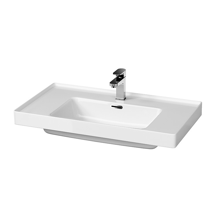 Cersanit Crea 80,5×45,5 cm Téglalap Bútorra Ültethető Mosdó, Fehér, Csaplyukkal (K114-017)